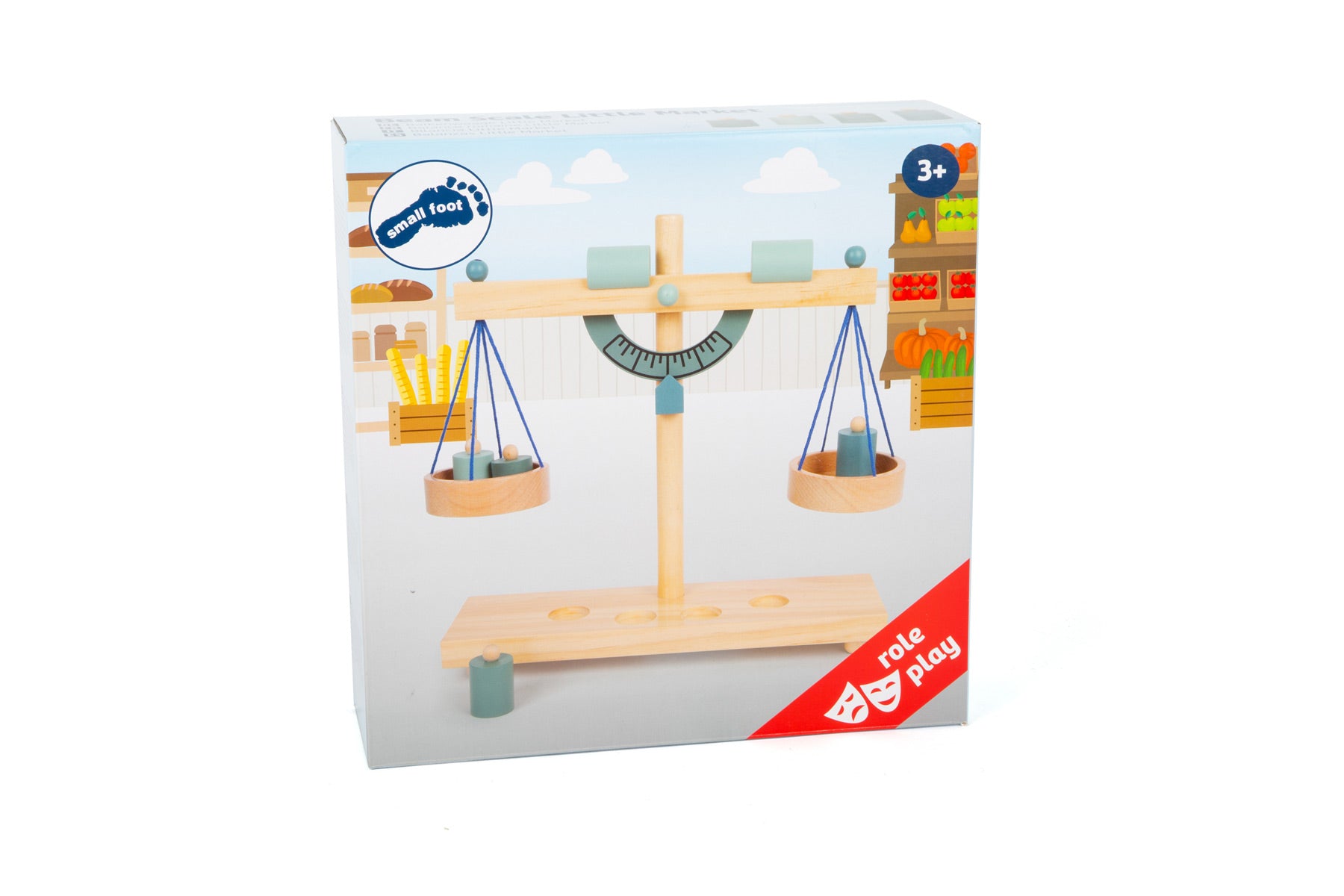 Waage für Kaufladen aus Holz/ Holzwaage