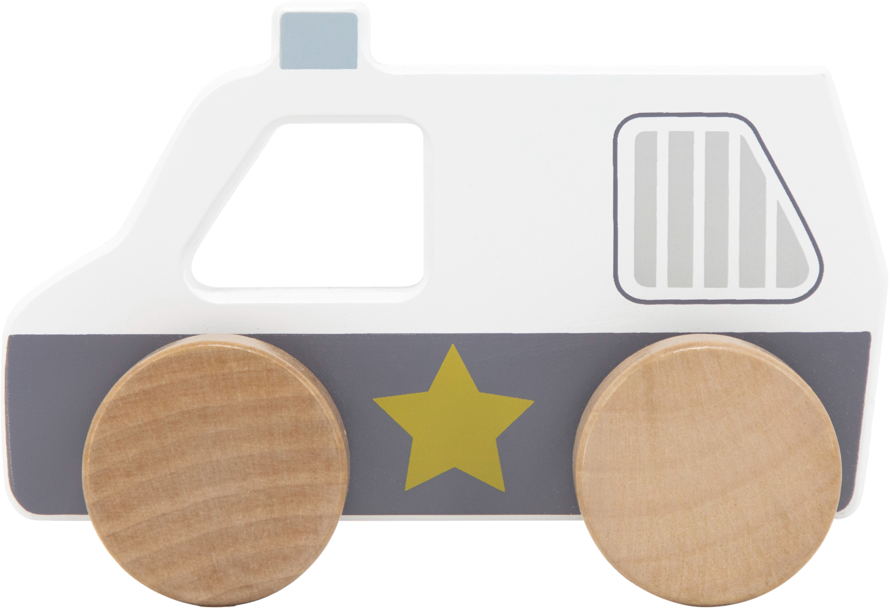 Polizeiauto aus Holz
