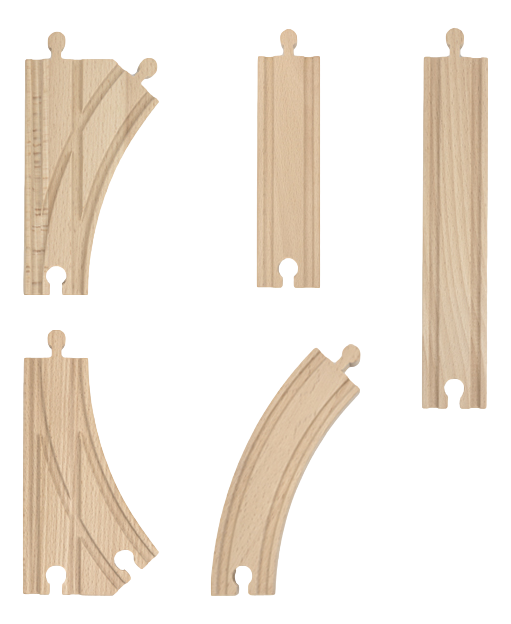 Zugset -Schienen-Erweiterung aus Holz