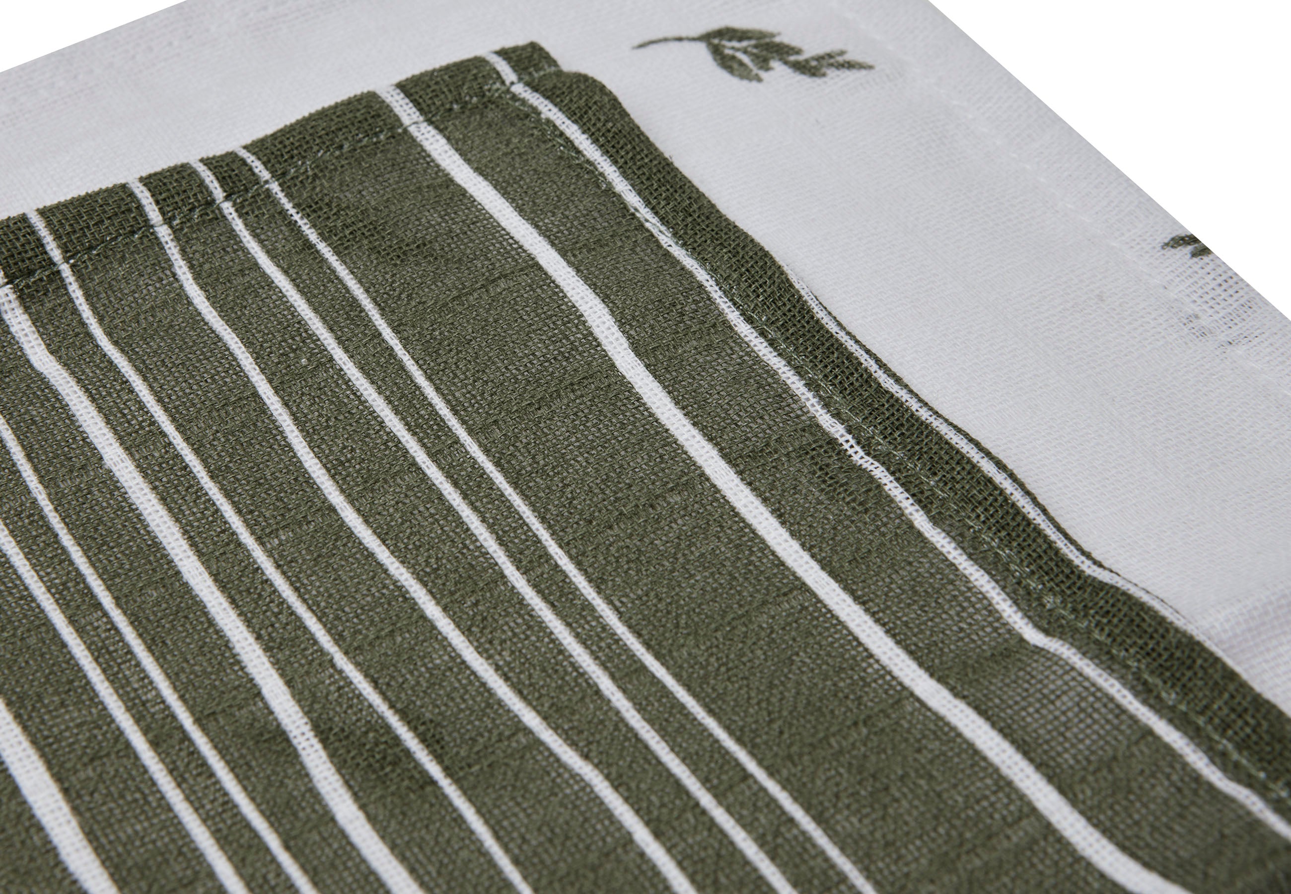 Jollein Spucktücher „Stripe & Olive“ – 2er Set (31x31cm)