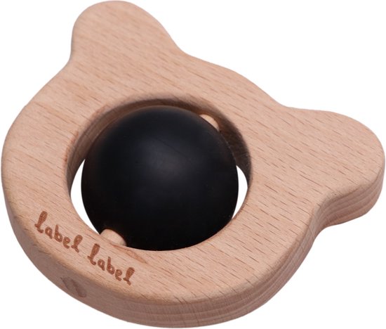 Beißspielzeug Holz & Silikon Bärenkopf