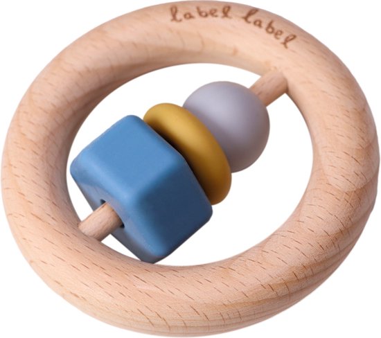 Beißring rund aus Holz & Silikon