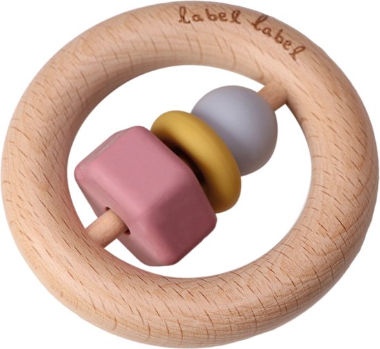 Beißring rund aus Holz & Silikon