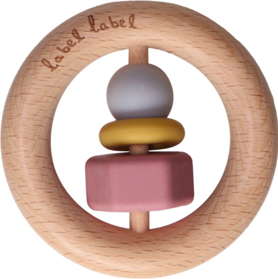 Beißring rund aus Holz & Silikon
