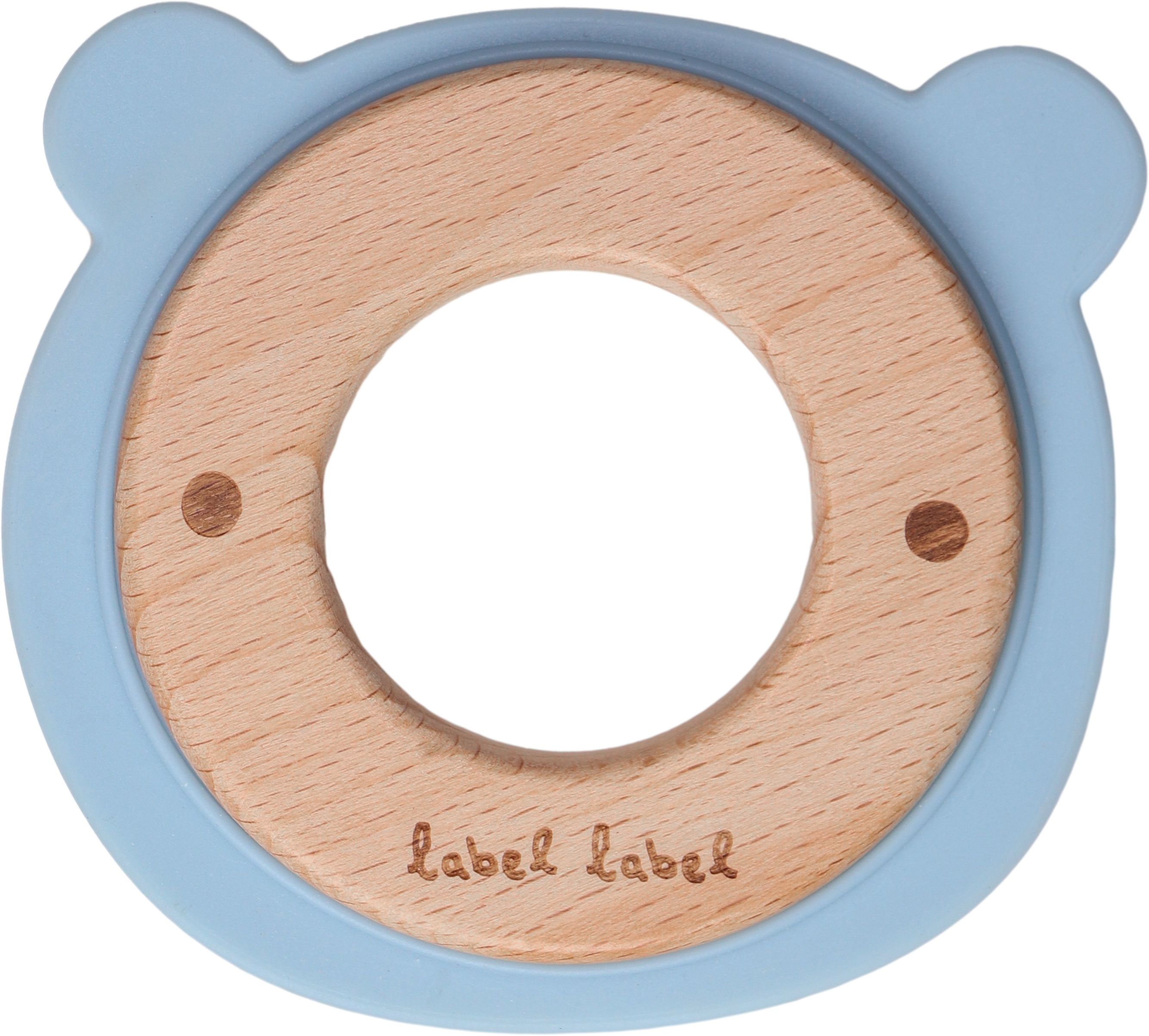 Beißring Holz & Silikon – Bärenkopf