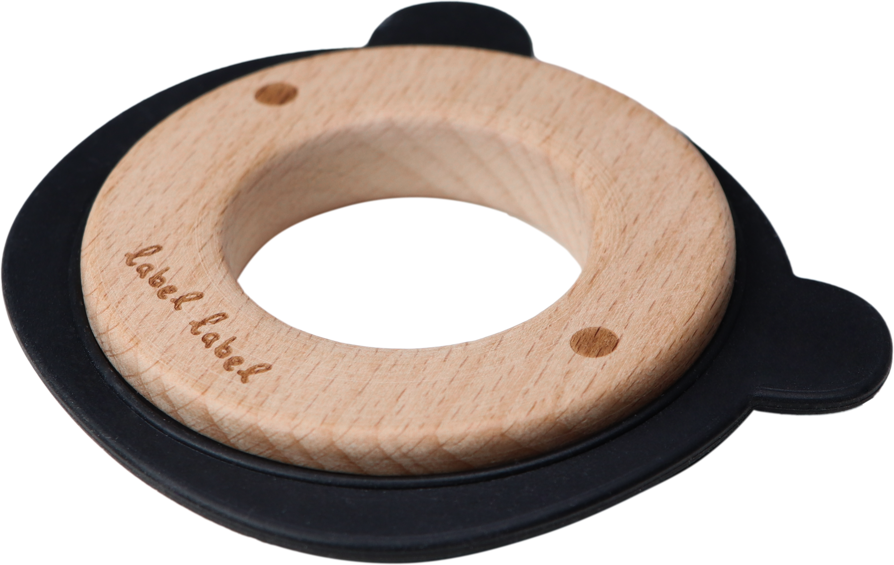 Beißring Holz & Silikon – Bärenkopf