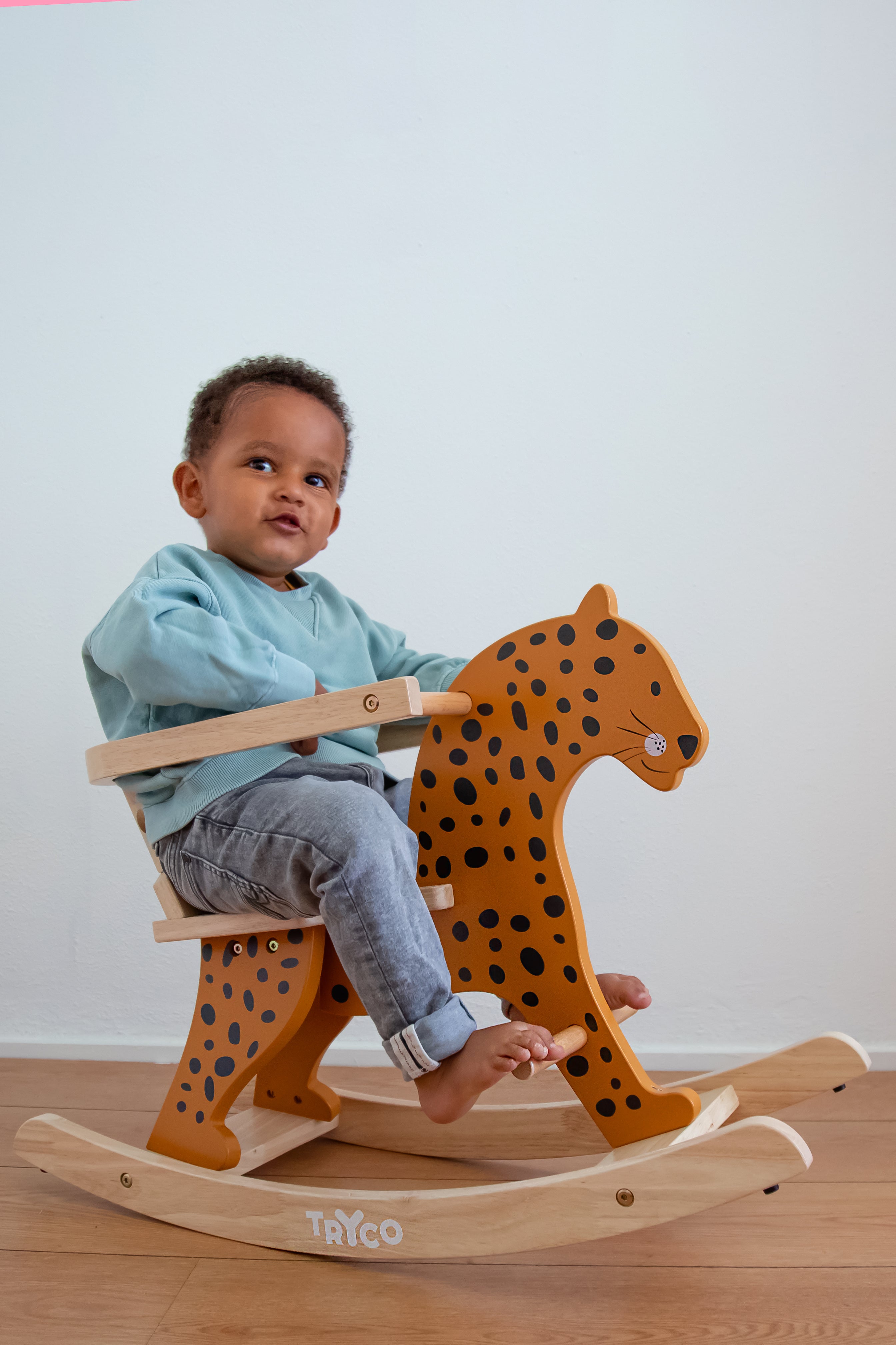Schaukel-Leopard aus Holz