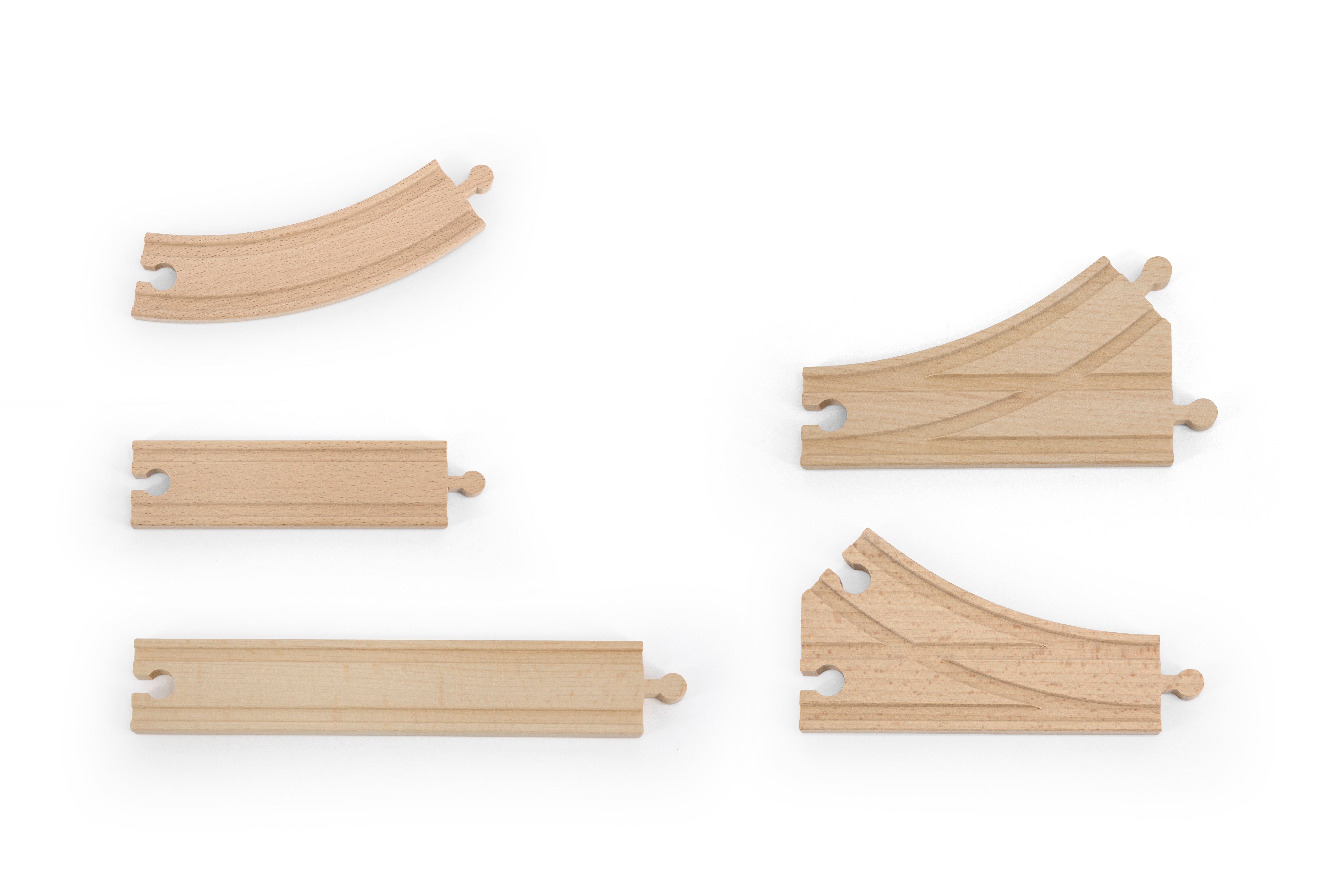 Zugset -Schienen-Erweiterung aus Holz
