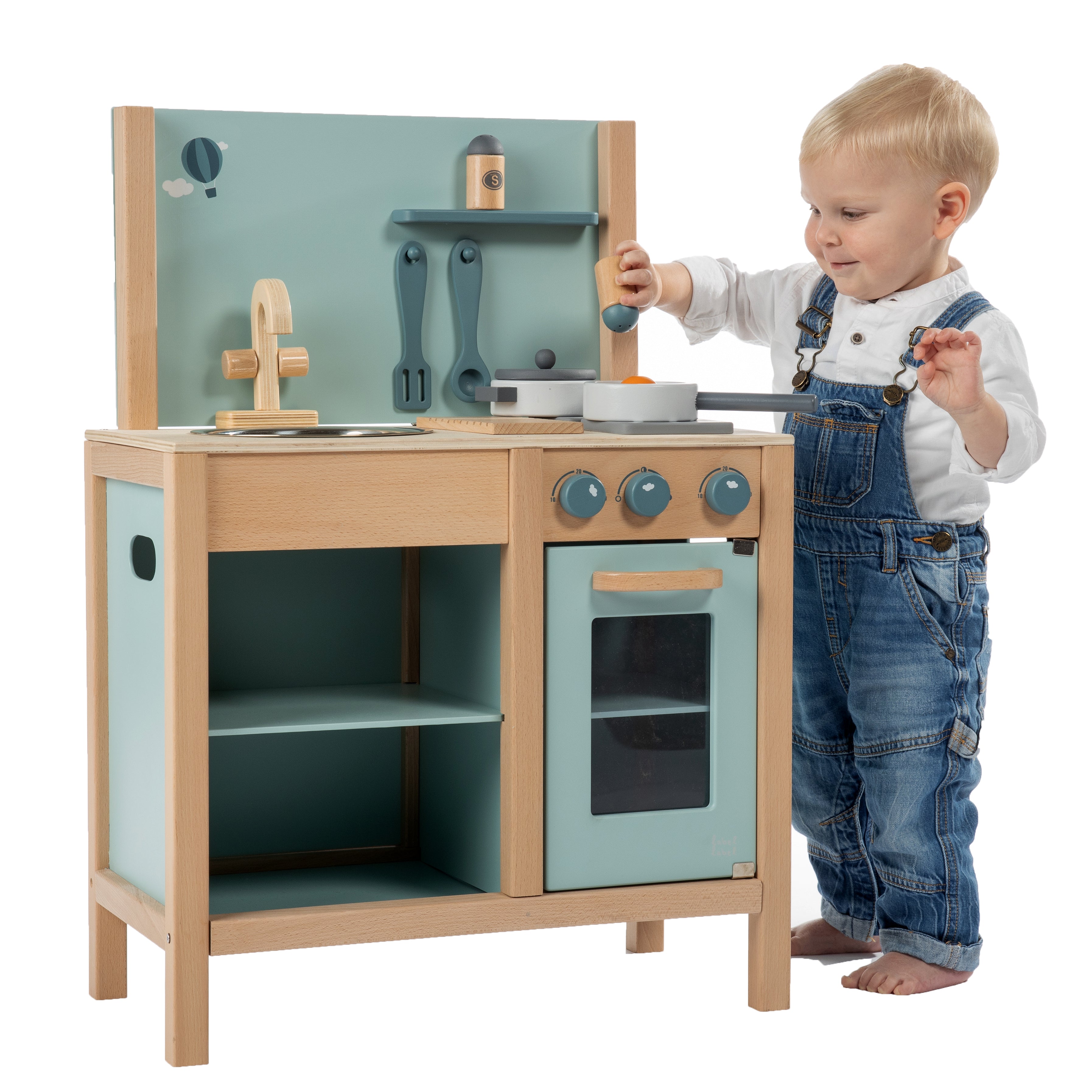 Kinderküche aus Holz mit Zubehör