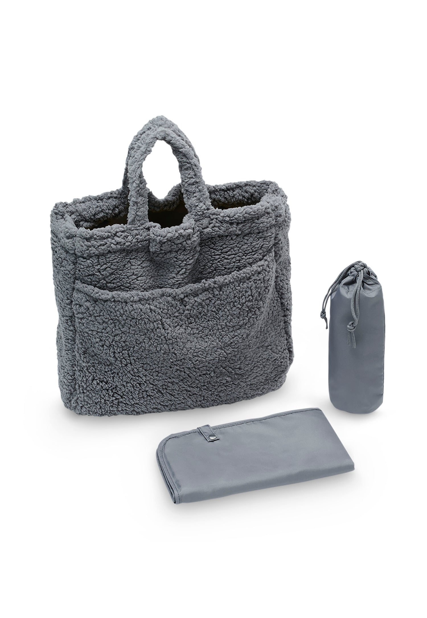 Windel - Wickeltasche Teddy grau