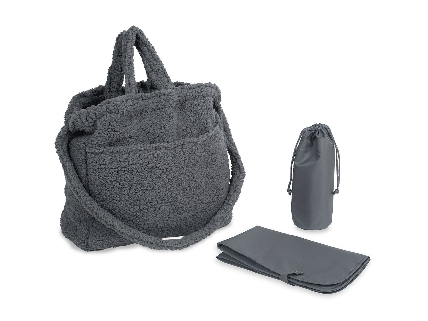 Windel - Wickeltasche Teddy grau