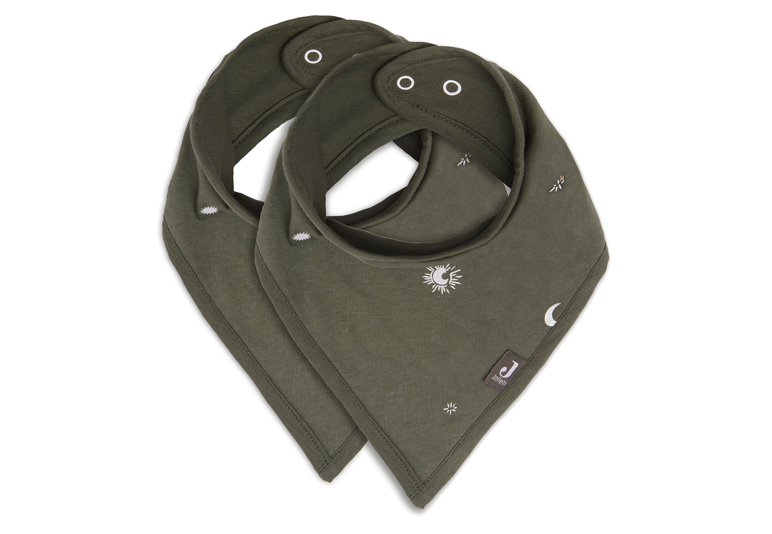 Jollein Bandana-Lätzchen 2er-Set Dunkelgrün