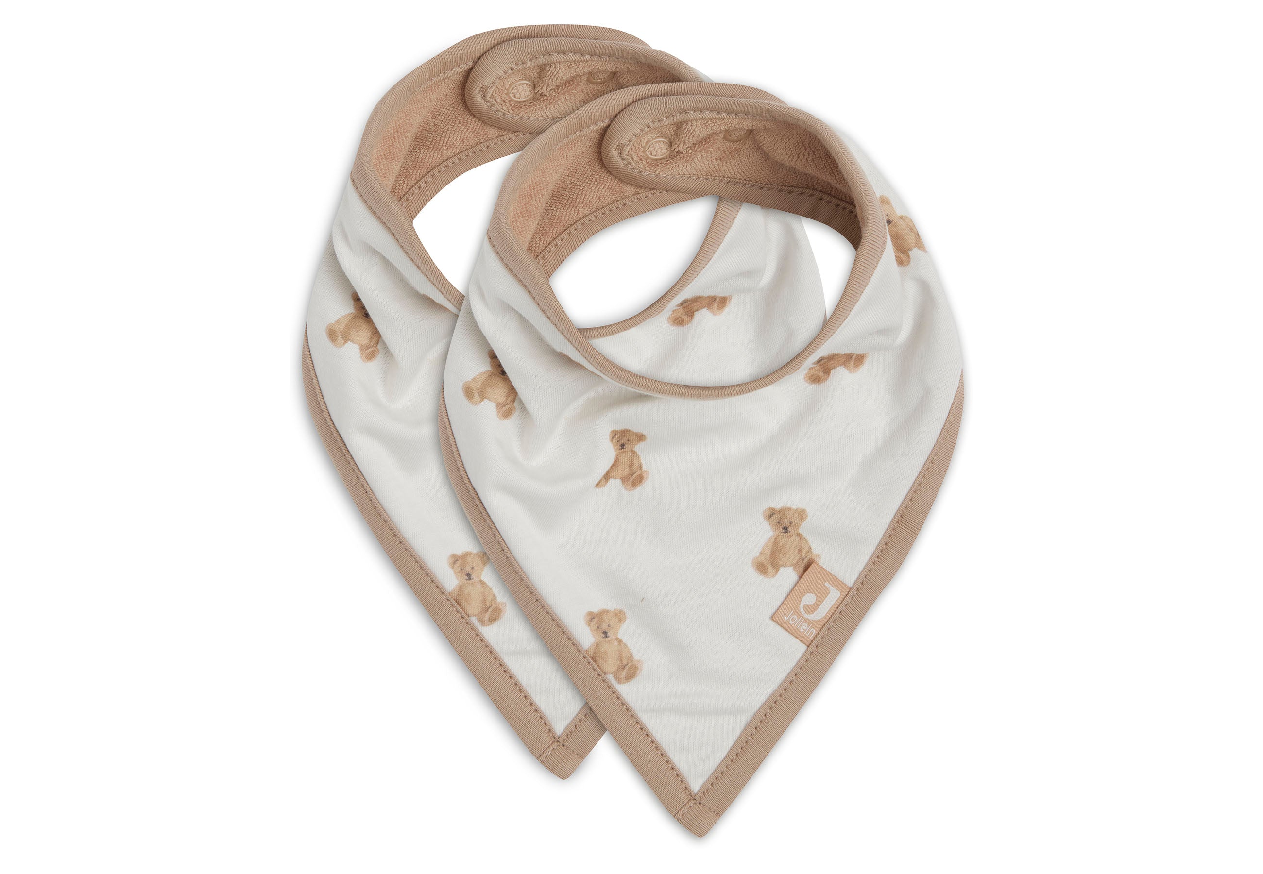Jollein Bandana-Lätzchen 2er-Set – Teddy Bear Print