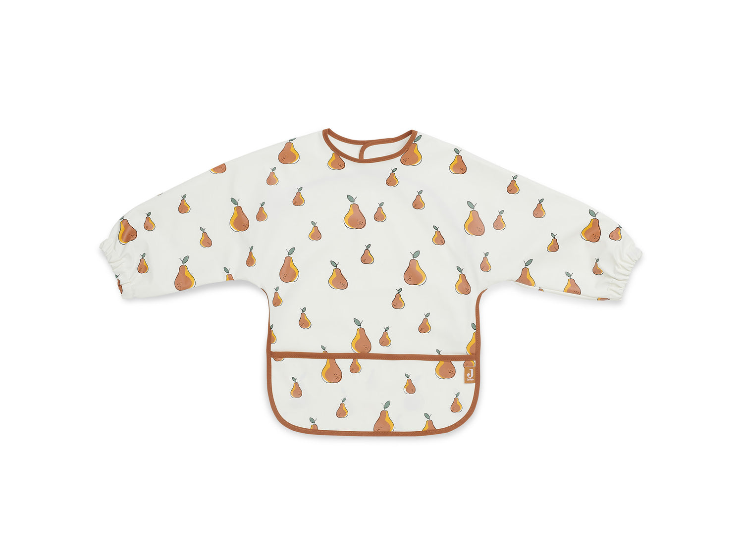 Jollein Wasserfeste Lätzchen mit Ärmeln – „Peach & Pear“