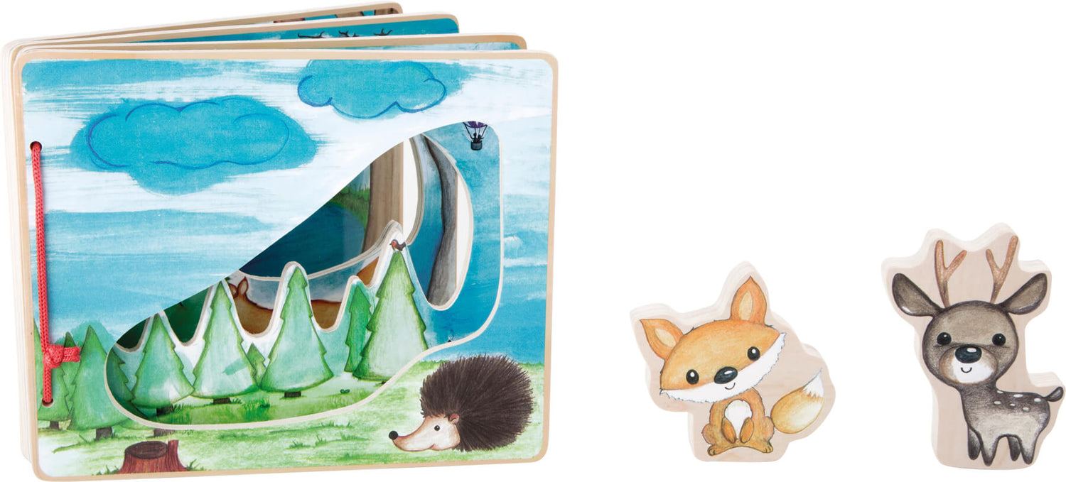 interaktives Holzbilderbuch - Waldlandschaft