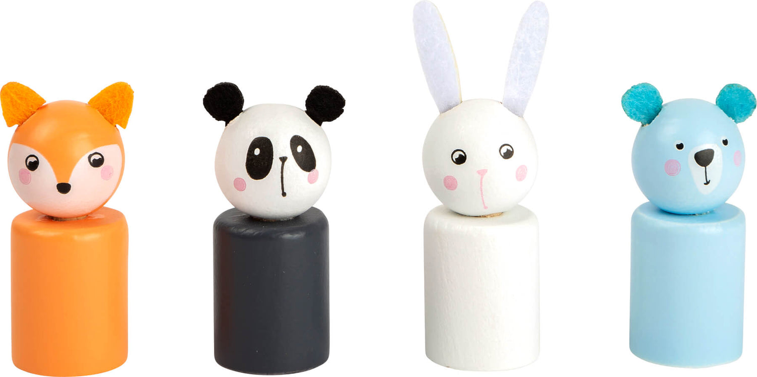 Ludo Spiel mit Tieren in Pastell