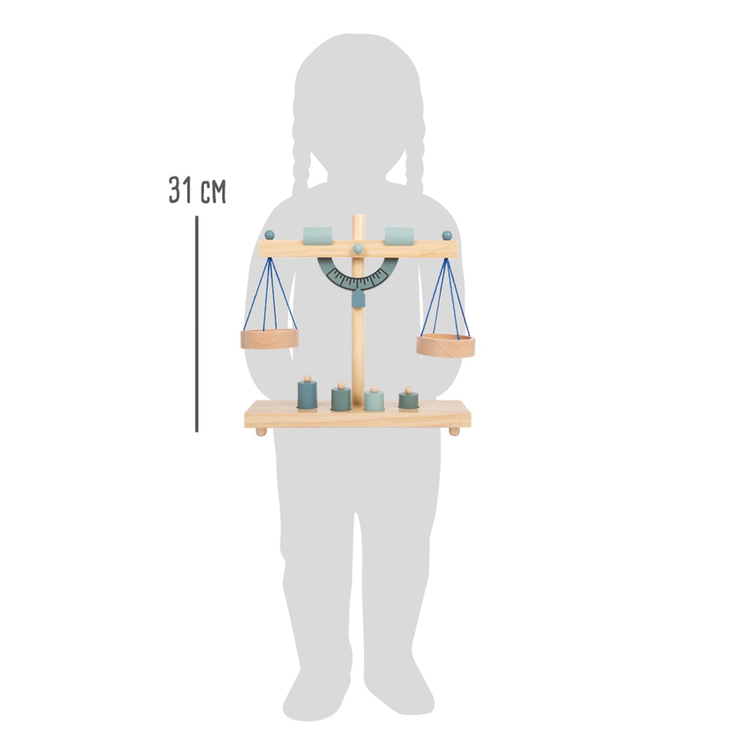 Waage für Kaufladen aus Holz/ Holzwaage