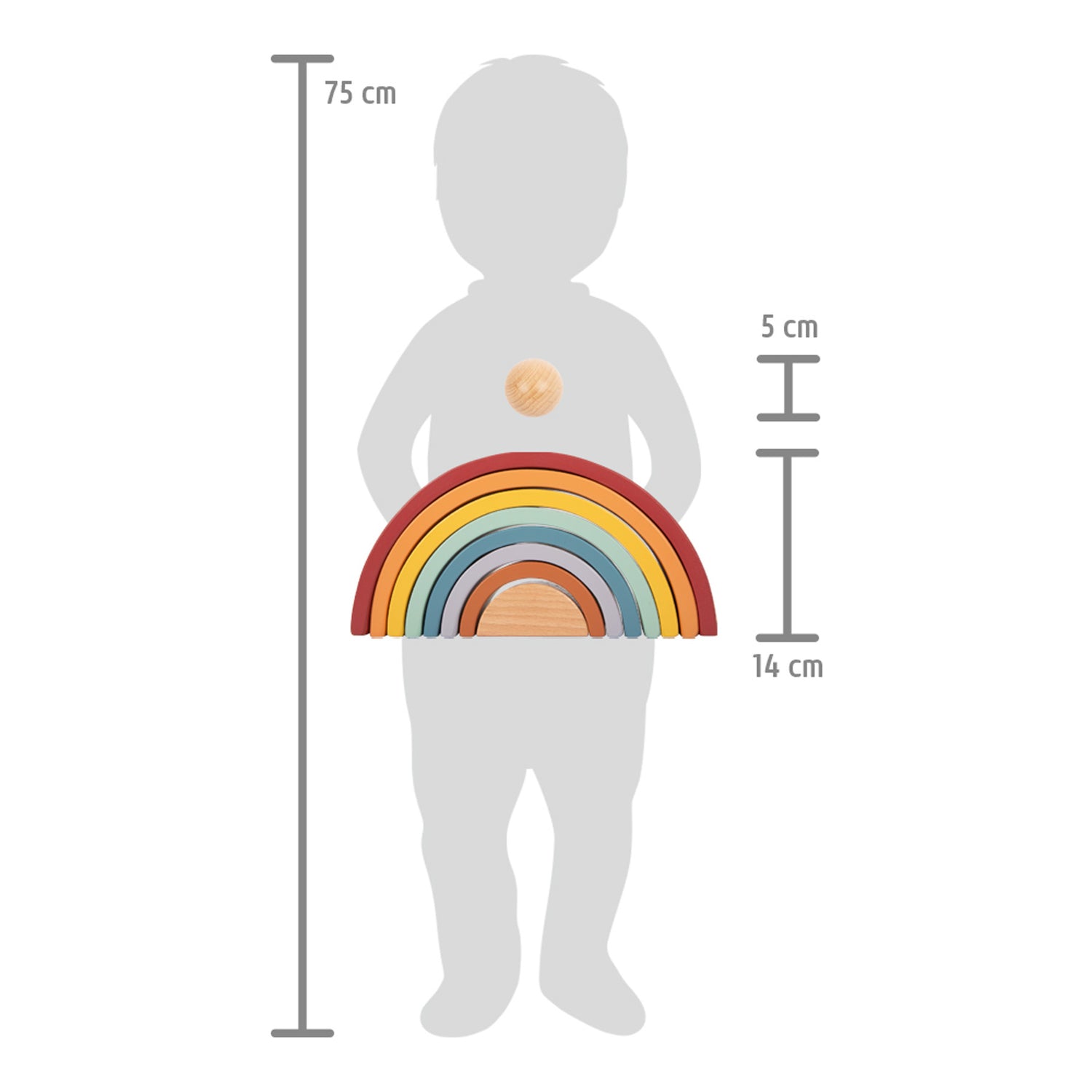 Holzbausteine Regenbogen