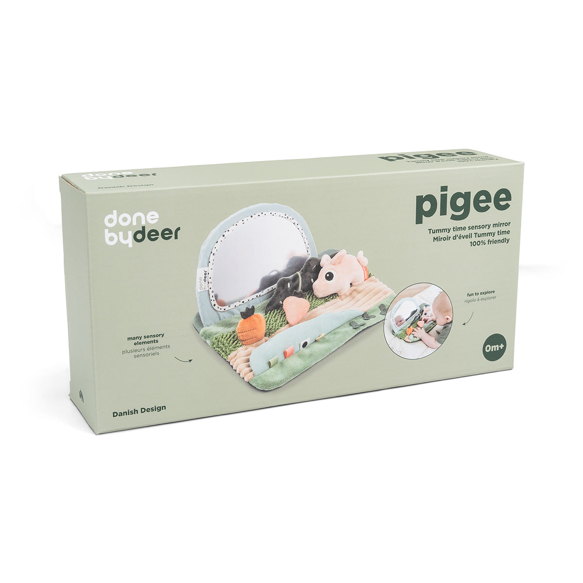Aktivspielzeug mit Spiegel - Tummy time sensory mirror Tiny - DONE BY DEER