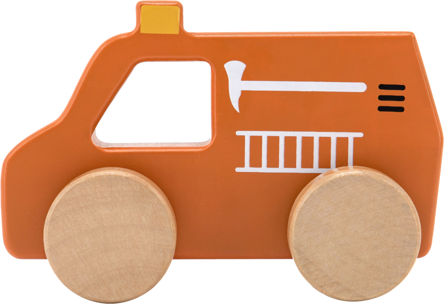 Feuerwehrauto aus Holz