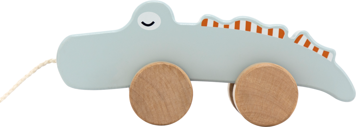 TRYCO Krokodil Nachziehspielzeug aus Holz