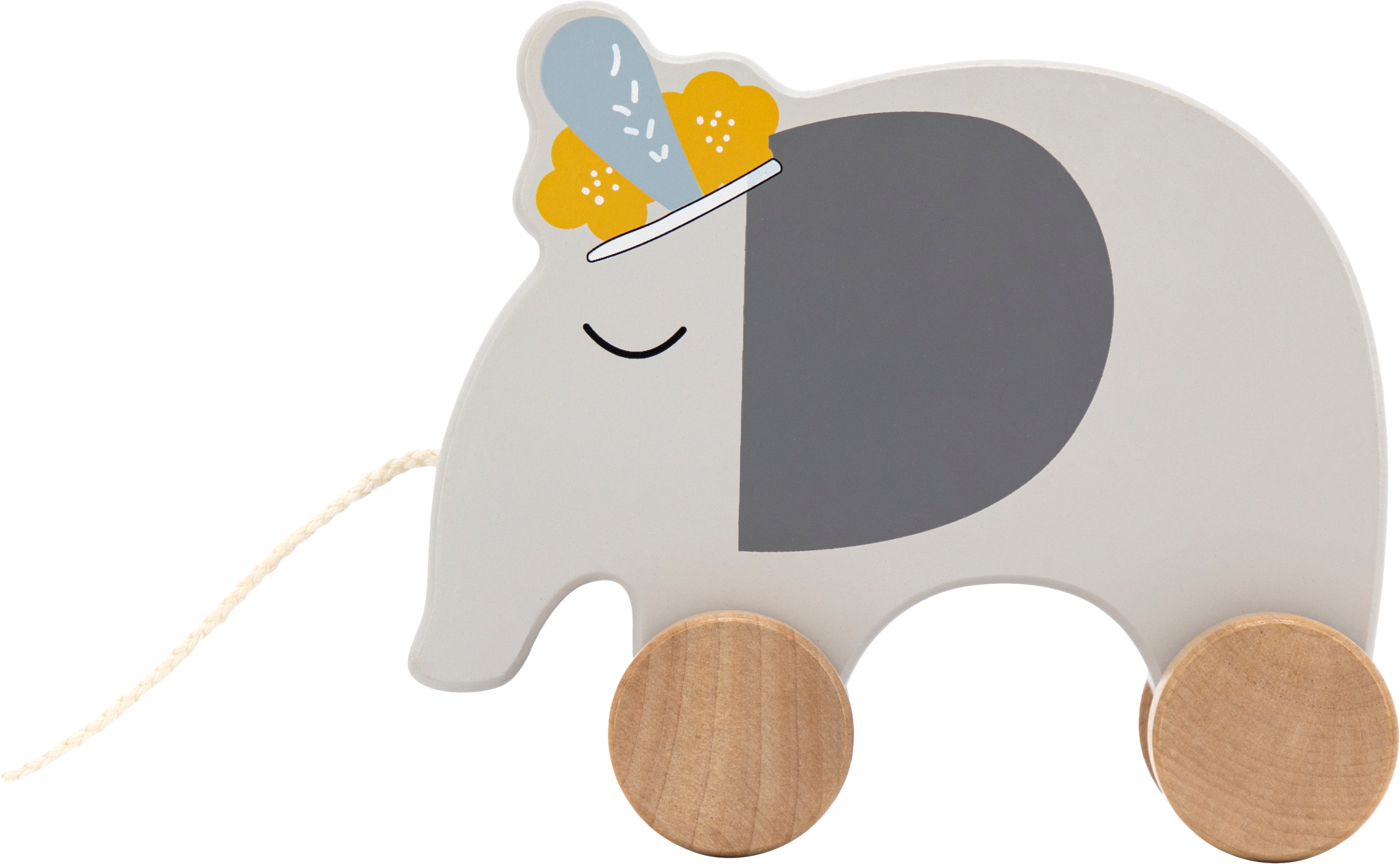 TRYCO Elefant Nachziehspielzeug aus Holz