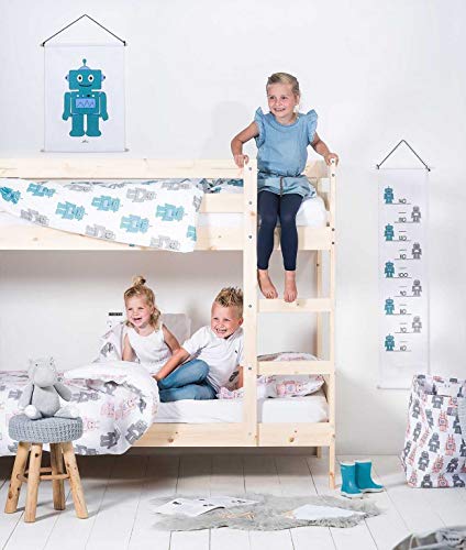 Jollein Growth Chart Messlatte – Roboter in Teal