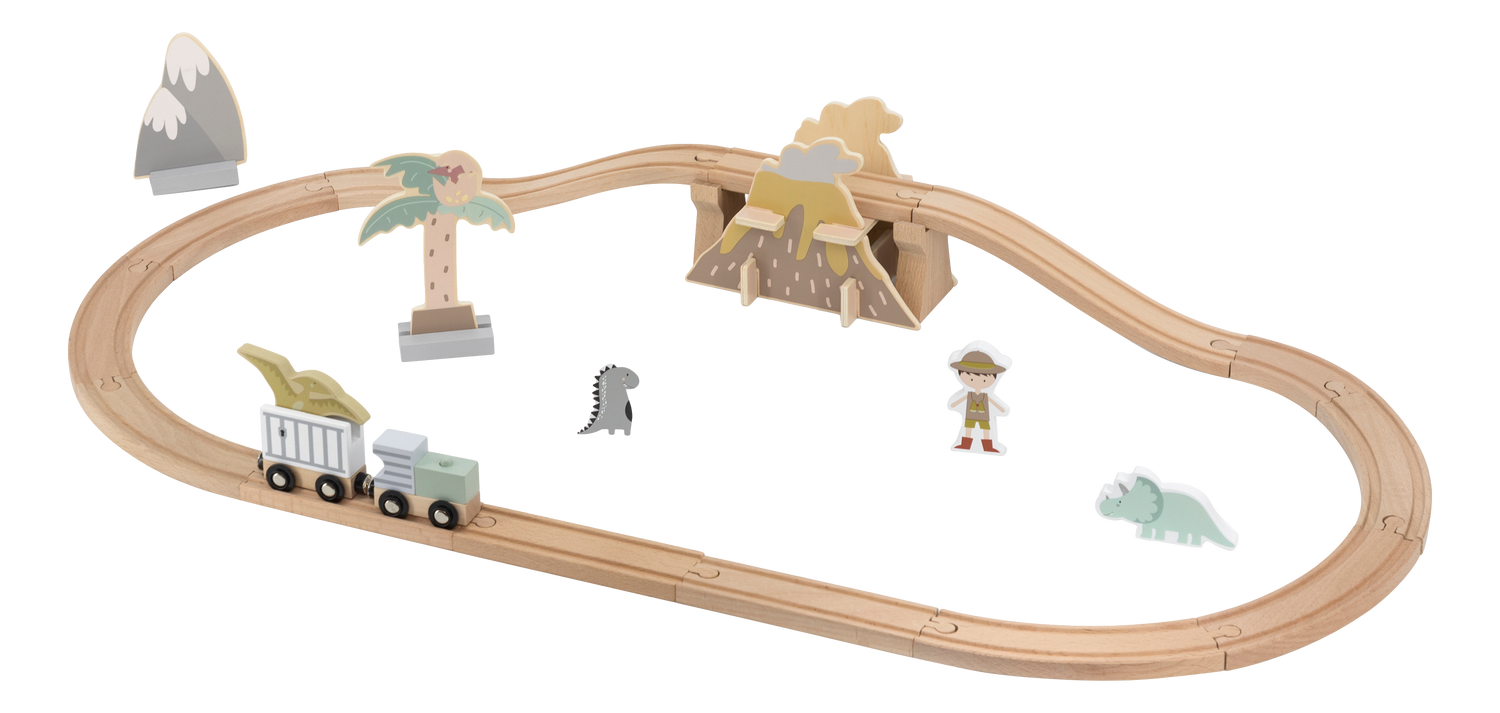 Zugset-Erweiterung „Dinosaurier“ aus Holz