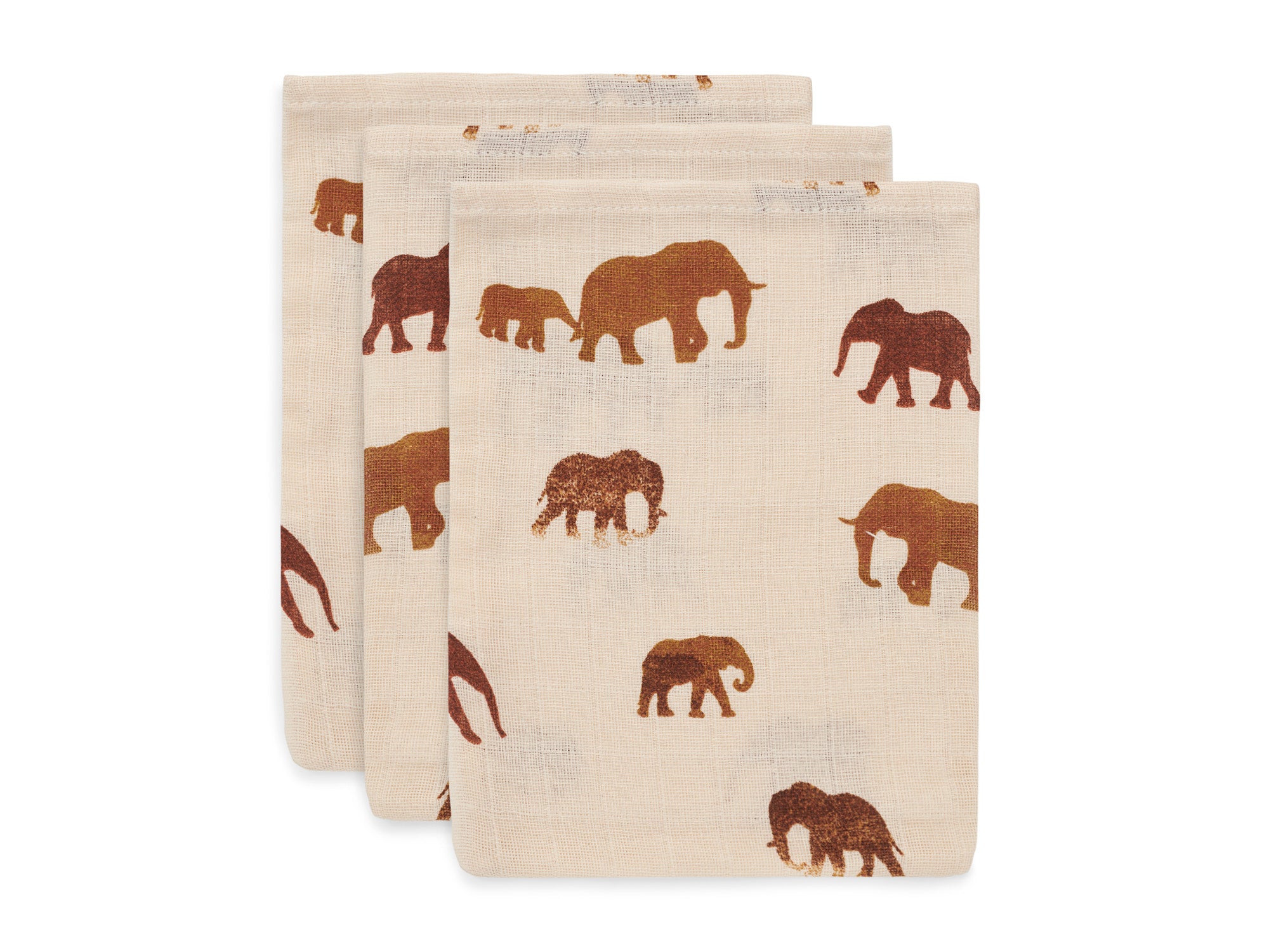 Jollein Waschlappen „Savannah“ - 3er-Set (15x21cm)