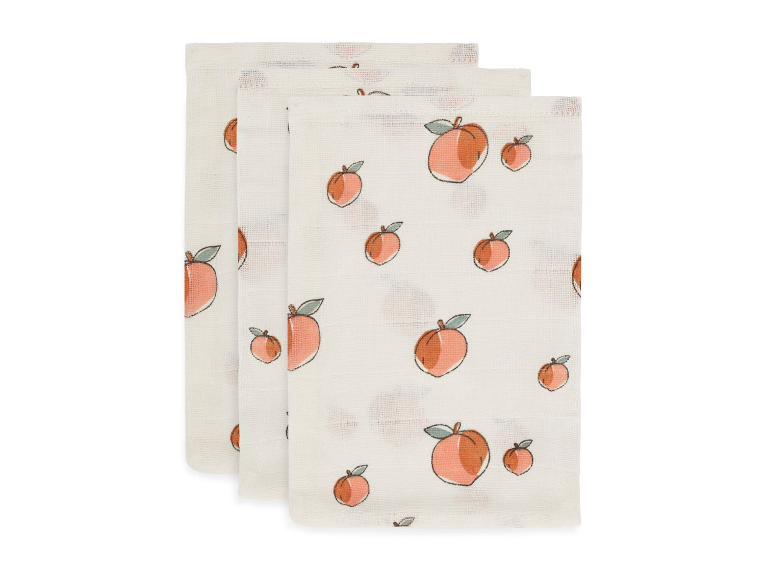 Jollein Waschlappen "Peach/Pear" - 3er‑Set (15x20cm)