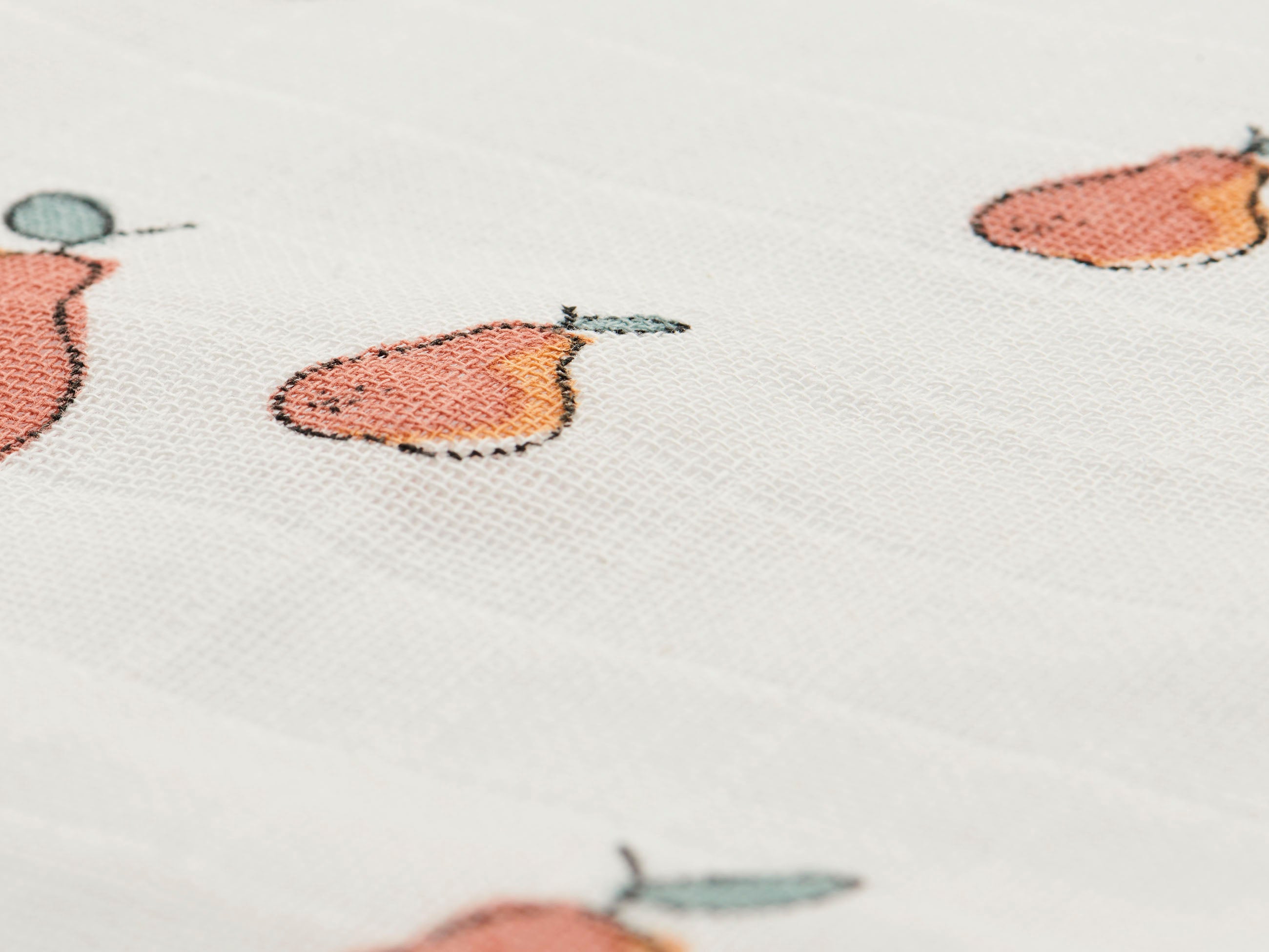 Jollein Waschlappen „Peach & Pear“  – 3er-Set (31x31cm)