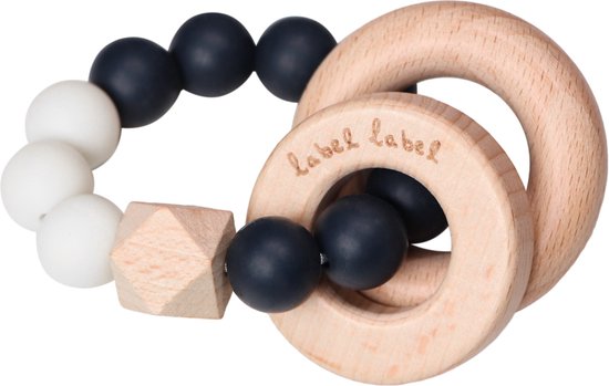 Beißring Perlen - Holz & Silikon