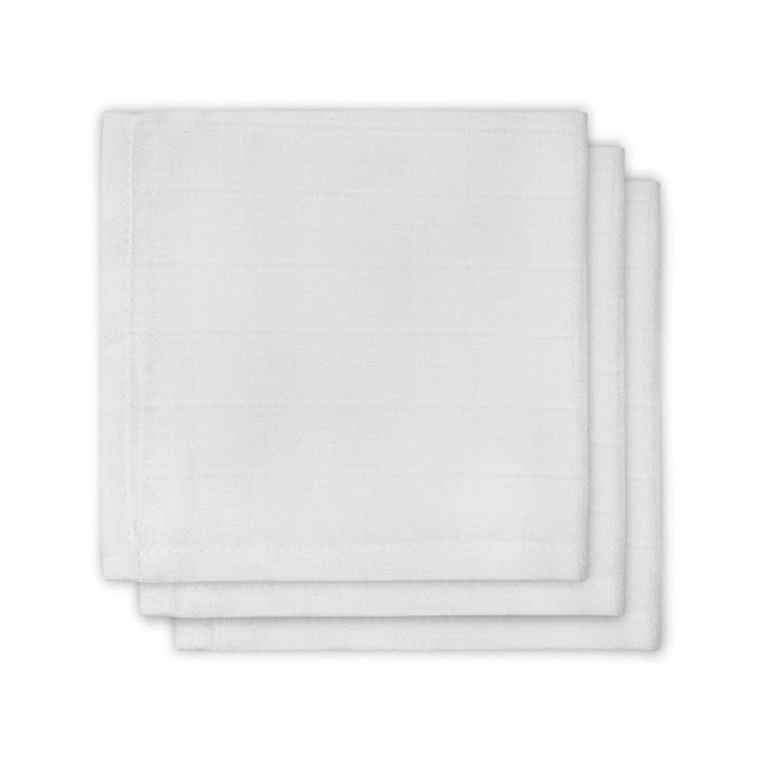 Jollein Spucktücher Weiß – 3er-Set (31x31cm)