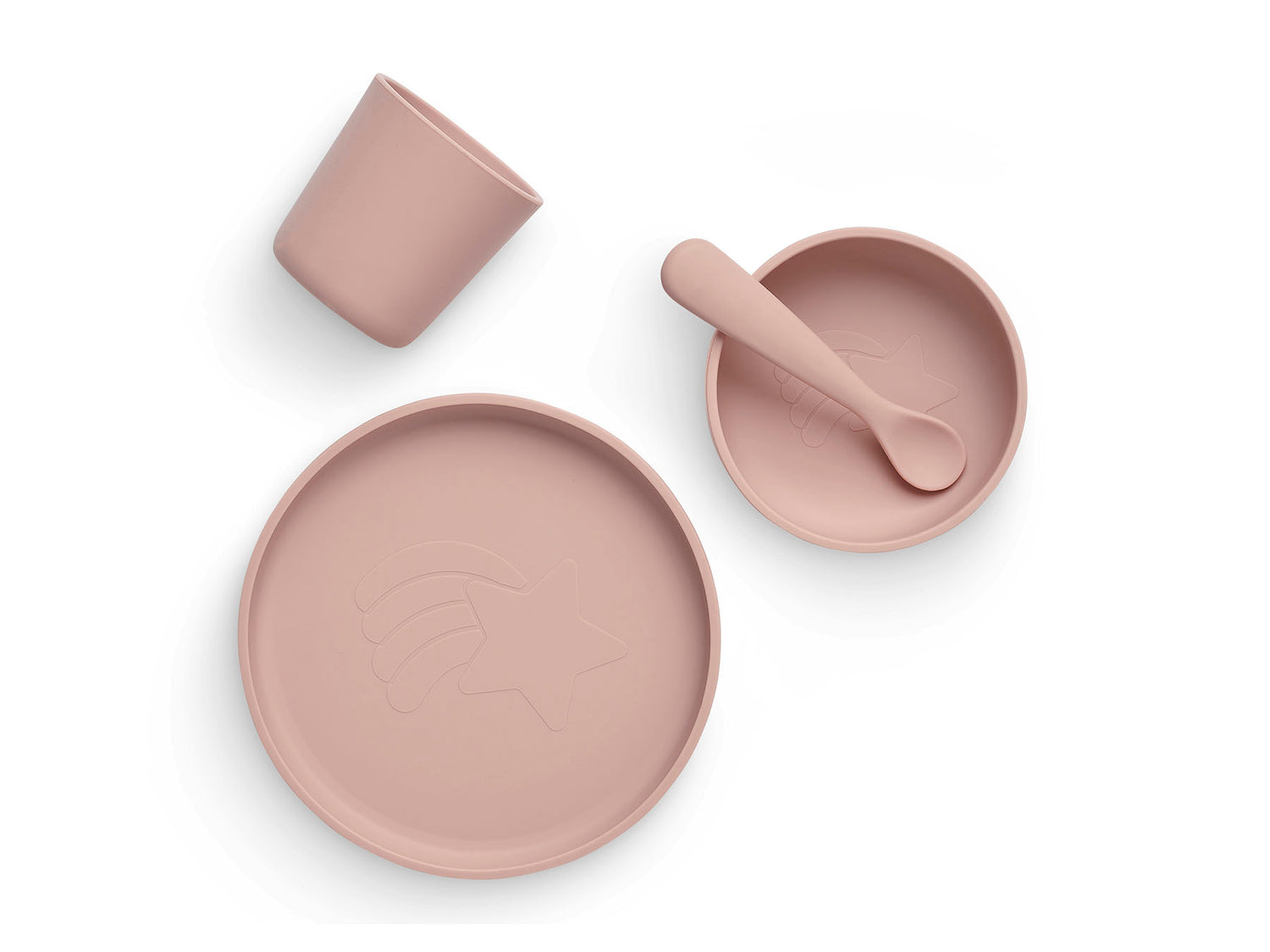 Jollein Kinder-Geschirrset Silikon – 4-teilig
