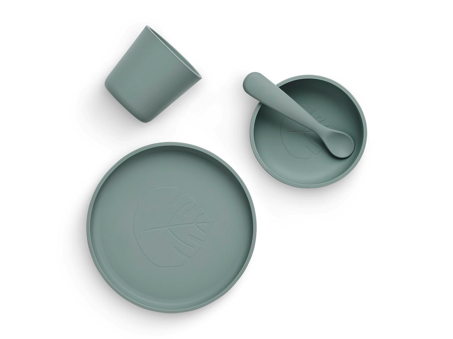 Jollein Kinder-Geschirrset Silikon – 4-teilig