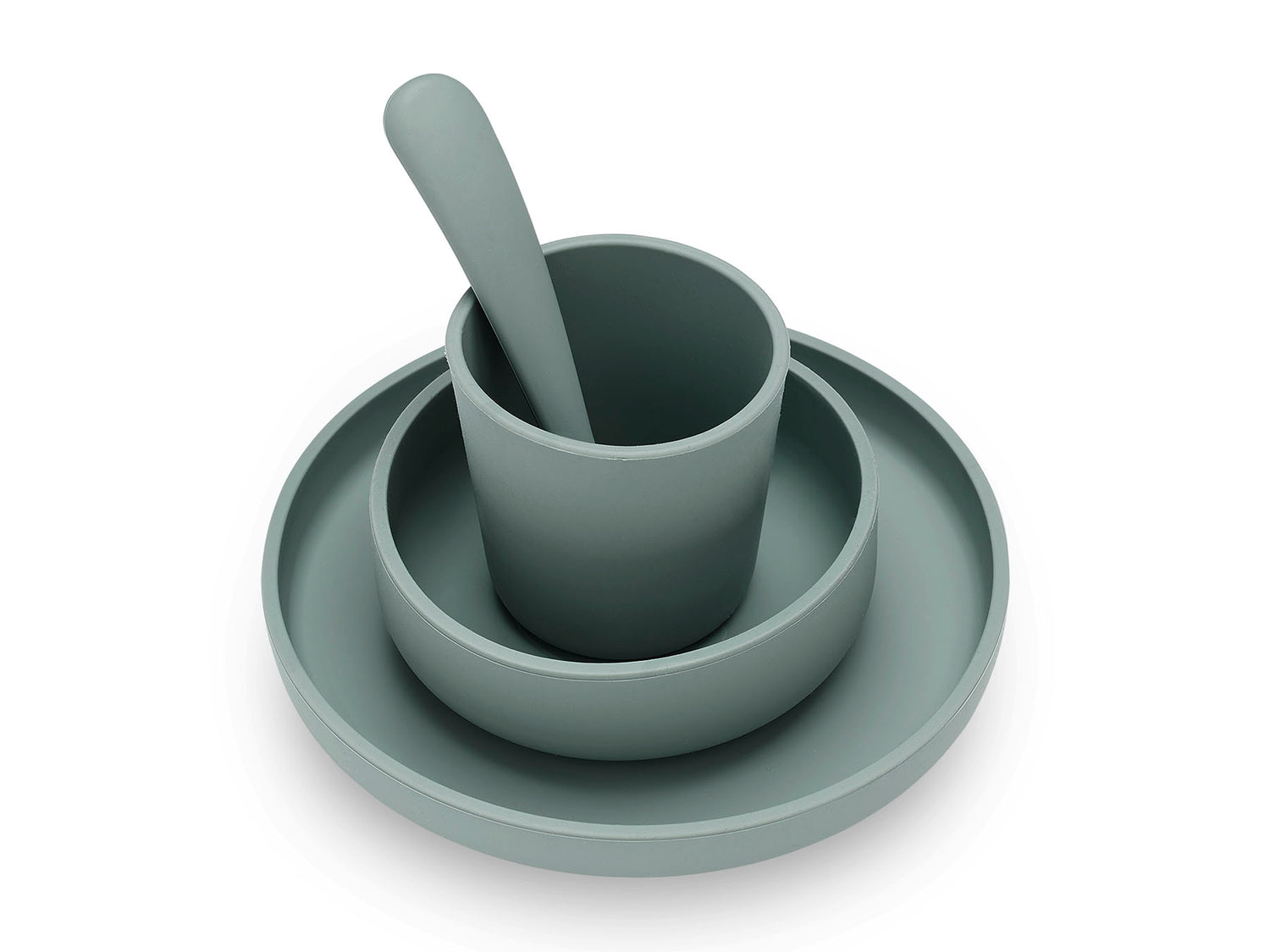Jollein Kinder-Geschirrset Silikon – 4-teilig
