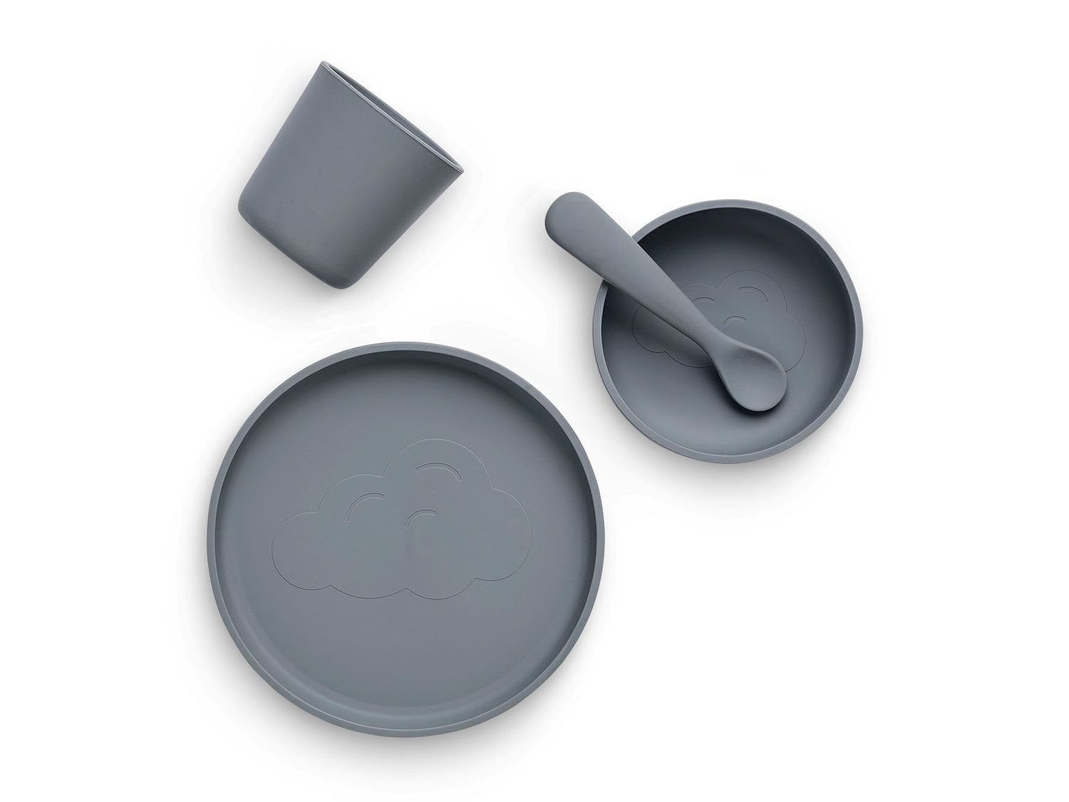 Jollein Kinder-Geschirrset Silikon – 4-teilig