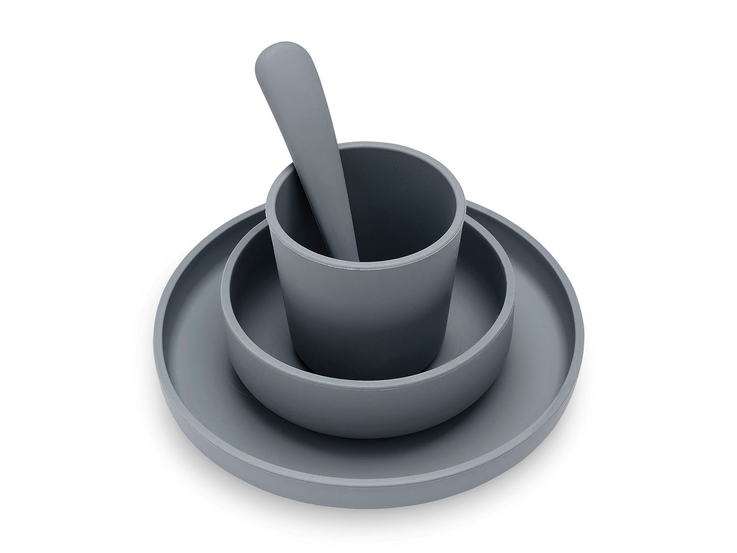 Jollein Kinder-Geschirrset Silikon – 4-teilig