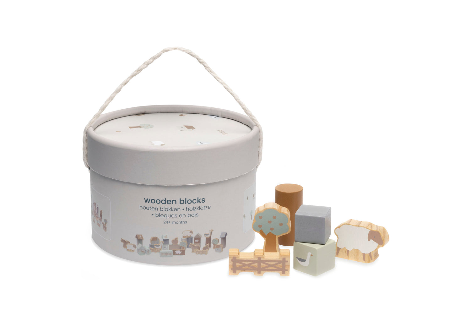 Jollein Wooden Blocks Set „Farm“