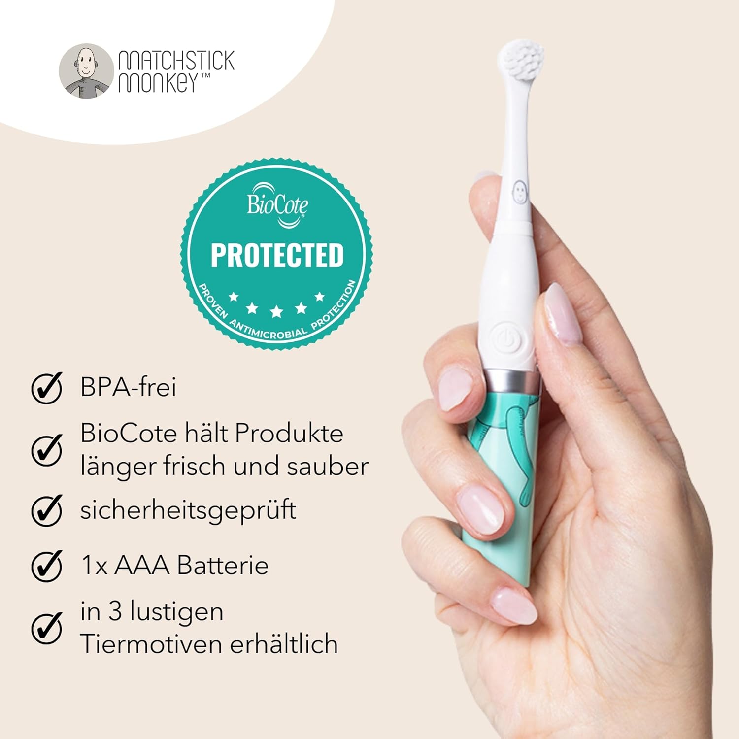 Elektrische Baby Zahnbürste von Matchstick Monkey