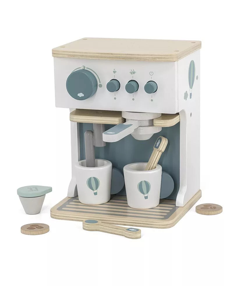 label label Espressomaschine aus Holz