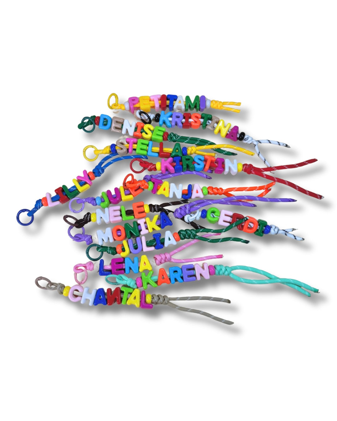 Bunter Schlüsselanhänger mit Namen