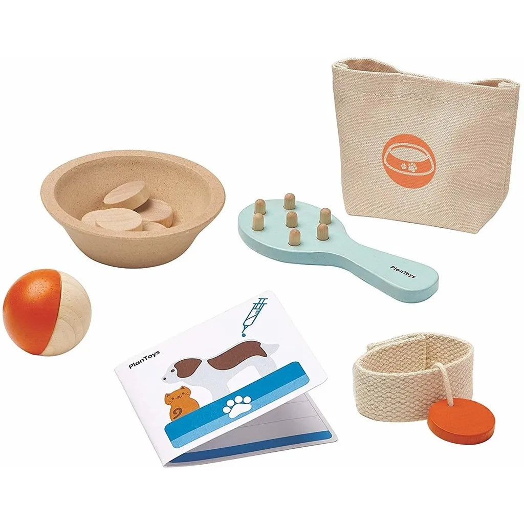 PlanToys Tierpflege-Set aus Holz