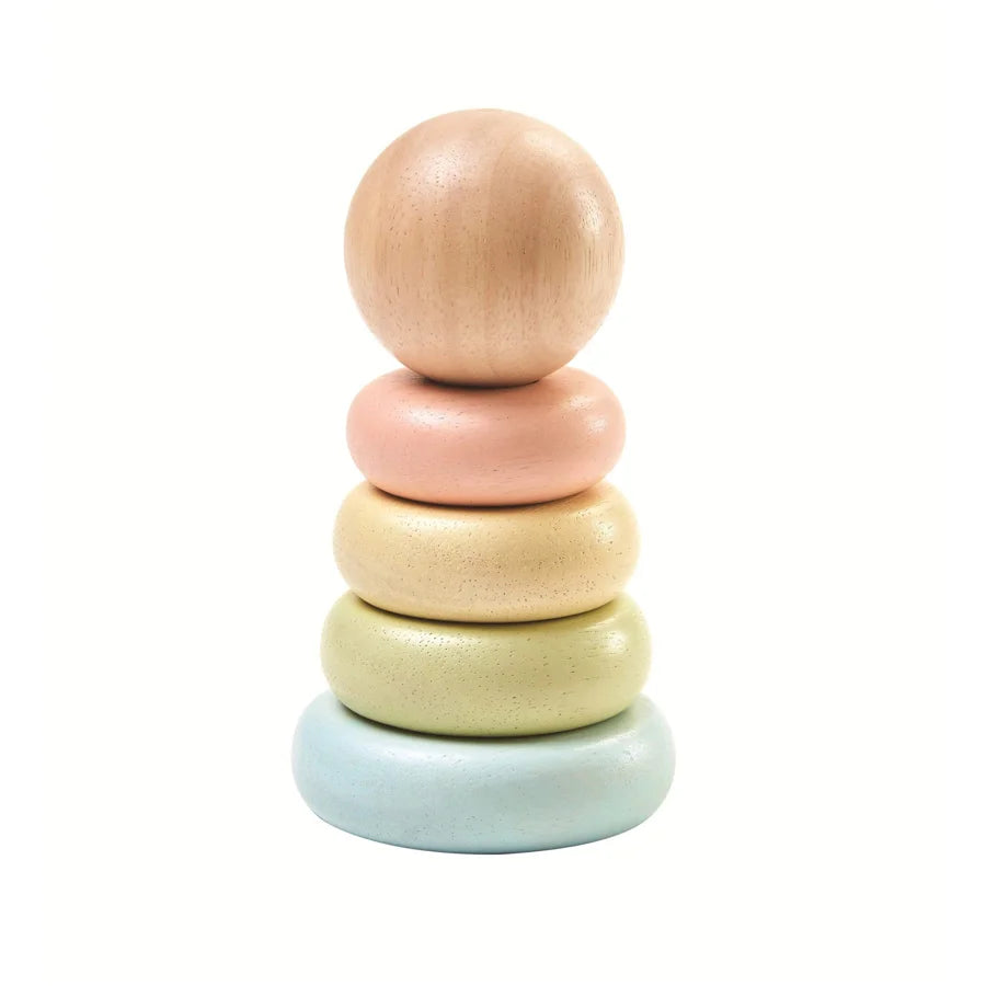PlanToys Stapelringturm Pastell