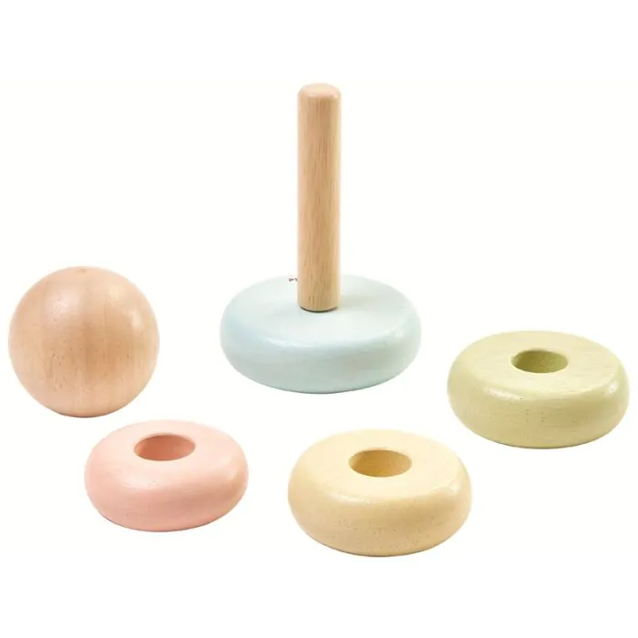 PlanToys Stapelringturm Pastell