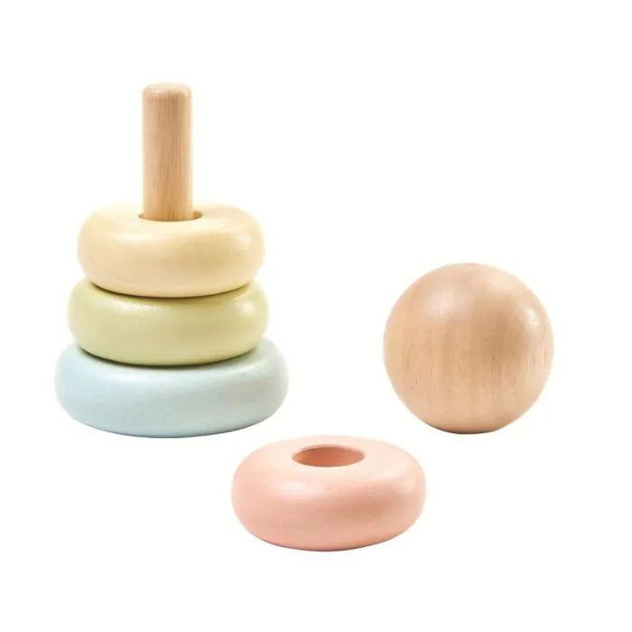 PlanToys Stapelringturm Pastell