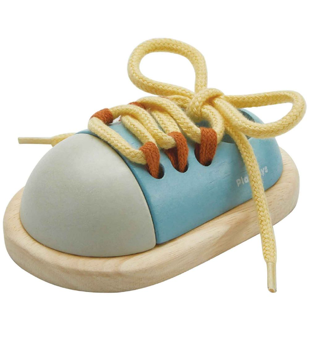 PlanToys Schuhe binden lernen mit Holzschuh
