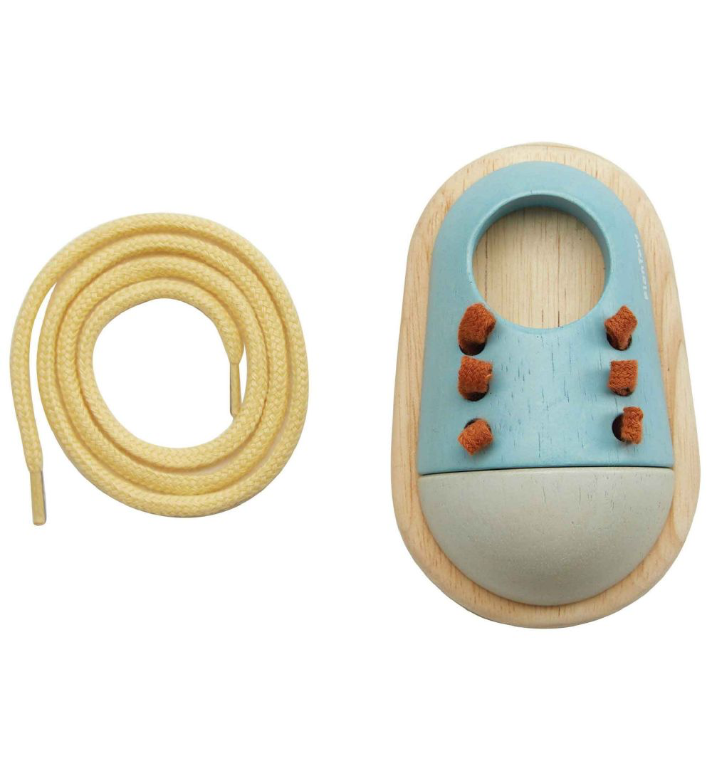PlanToys Schuhe binden lernen mit Holzschuh
