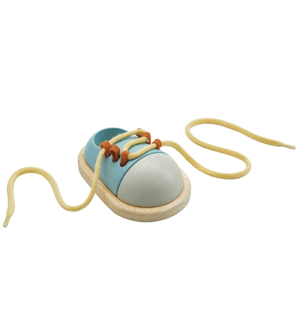 PlanToys Schuhe binden lernen mit Holzschuh