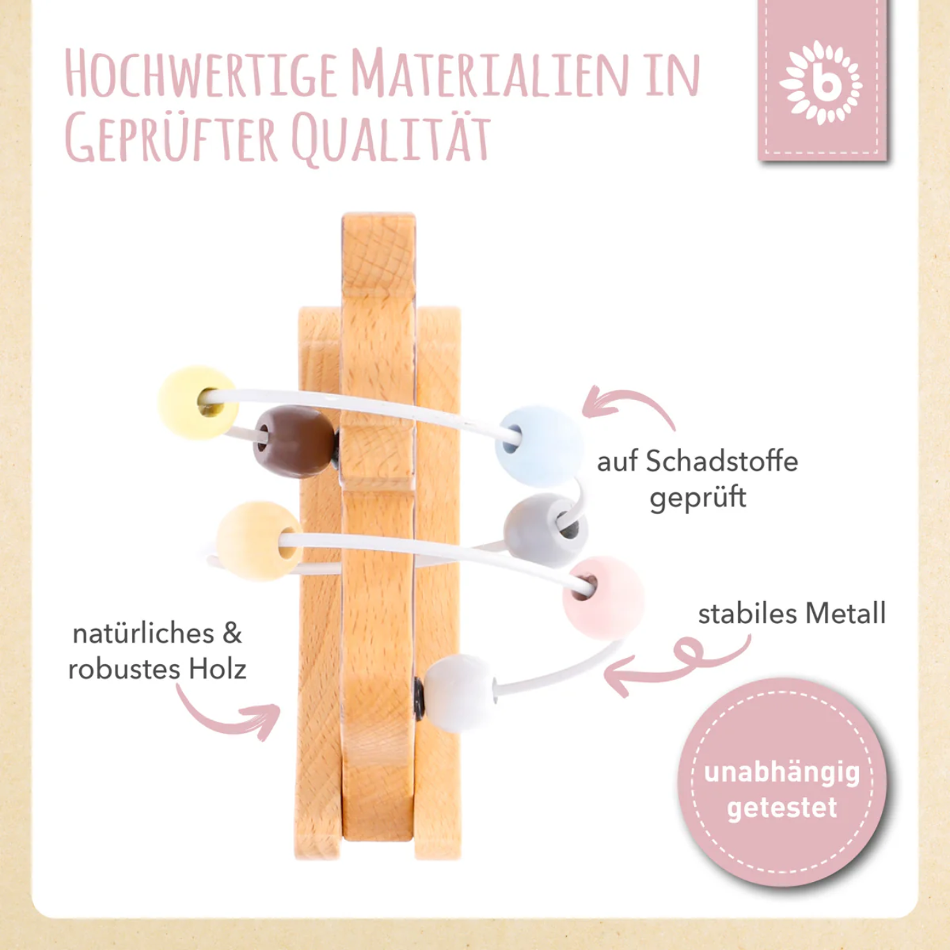 Bieco Motorikschleife mit Wippe in Rehform
